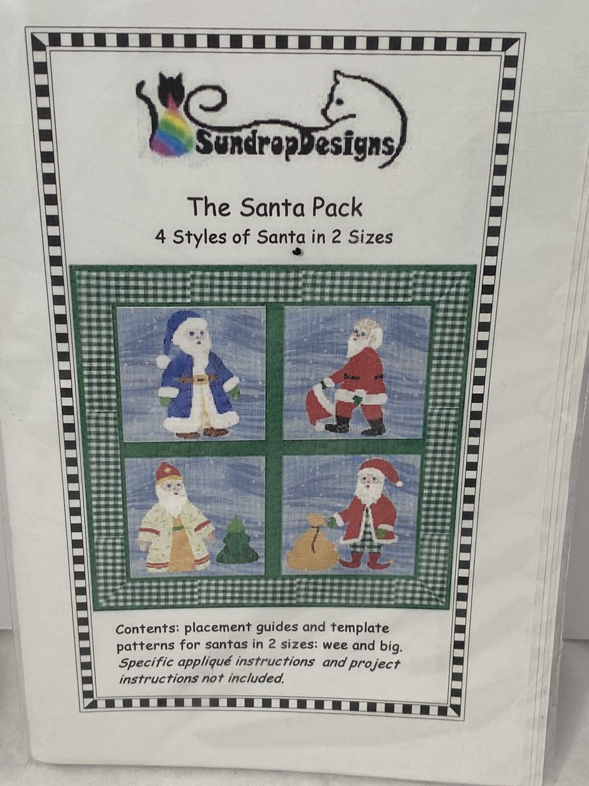Appliqué Quilt Pattern Sundrop Designs The Santa Pack