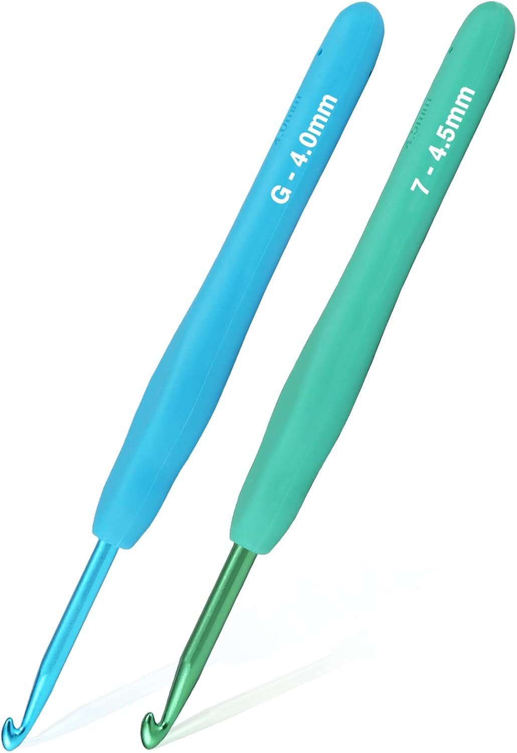 2Pack Size G / 4Mm, 7/4.5Mm Crochet Hooks, Super Smooth & Ergonomic for Beginner