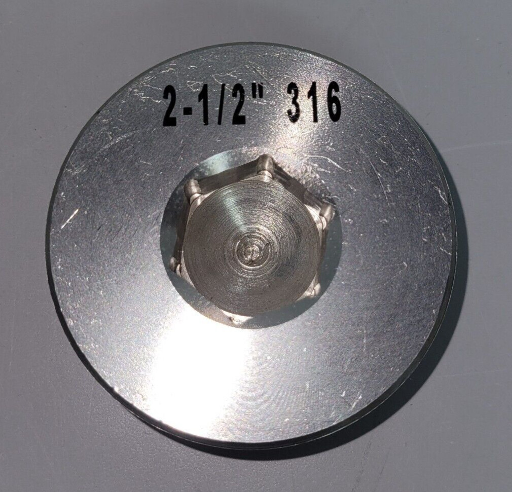 Counter Sunk Head Plug 2-1/2" 316 SS - Unbranded (B502)