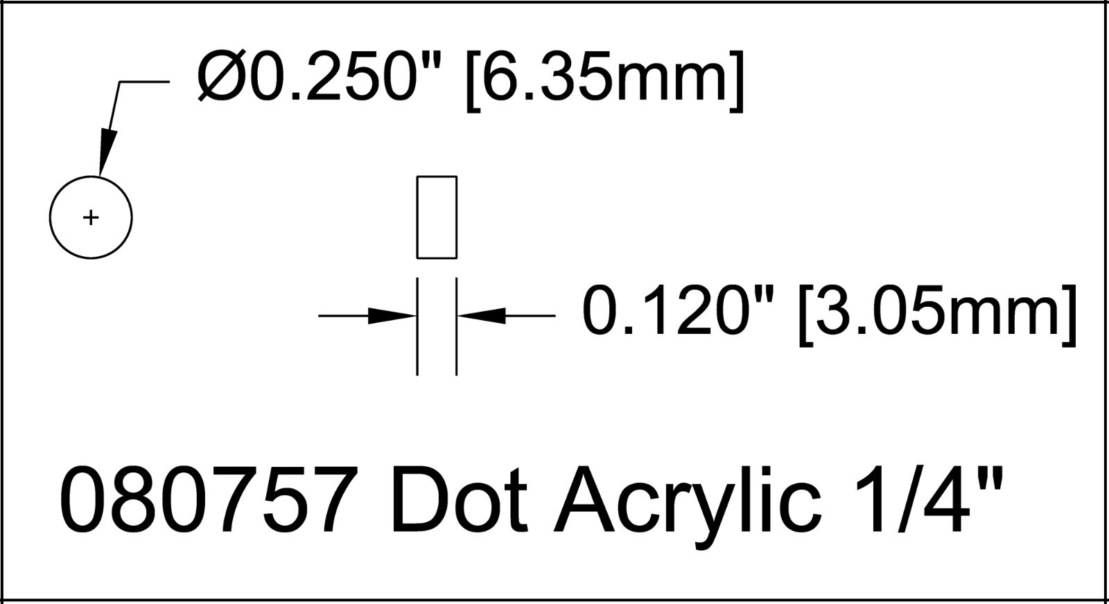 Inlay Set 1/4 Dots Parchment Acrylic 10 Piece Set