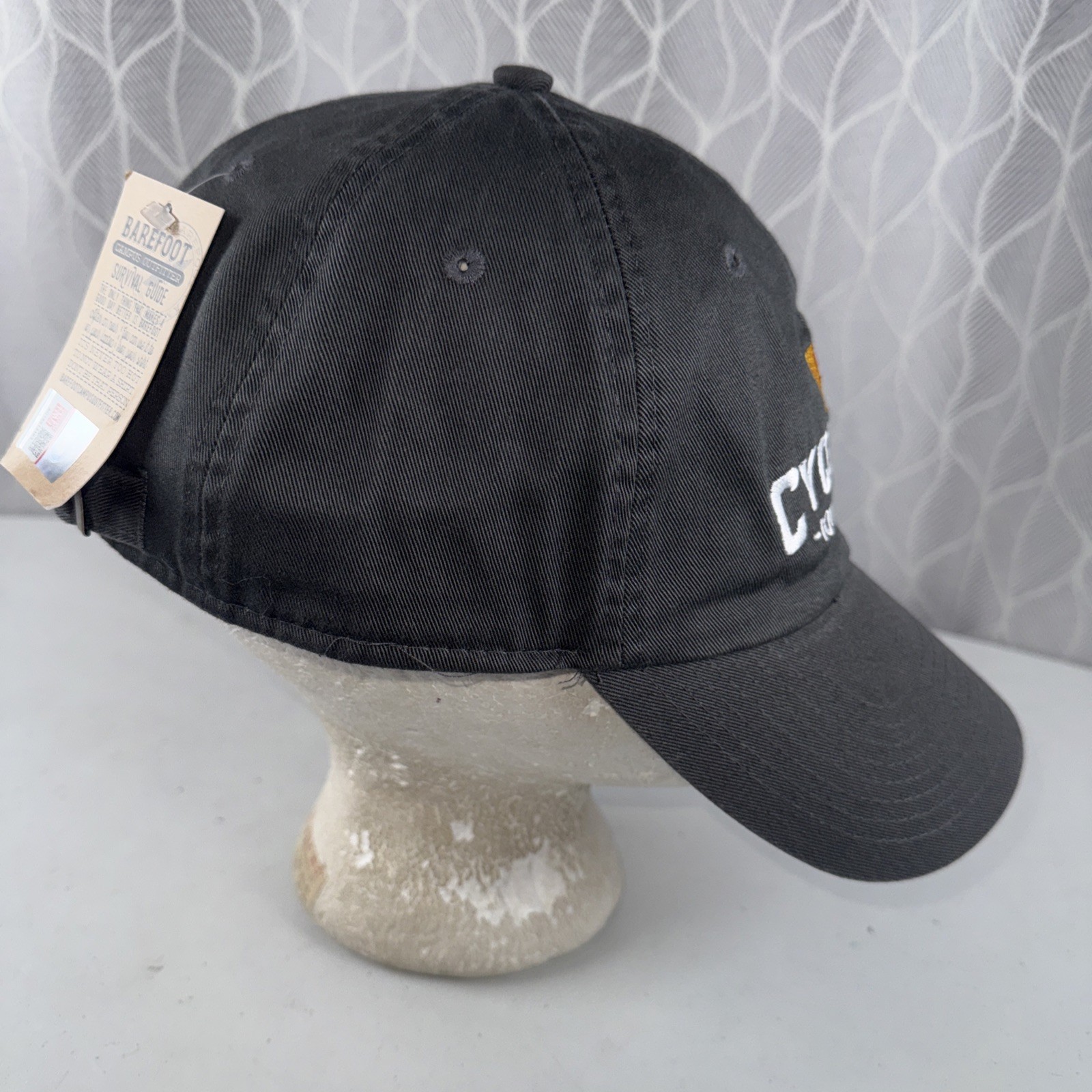 Iowa State. Cyclones Graphite Gray Hat Cap w White Gold Maroon Strap Buckle NWT