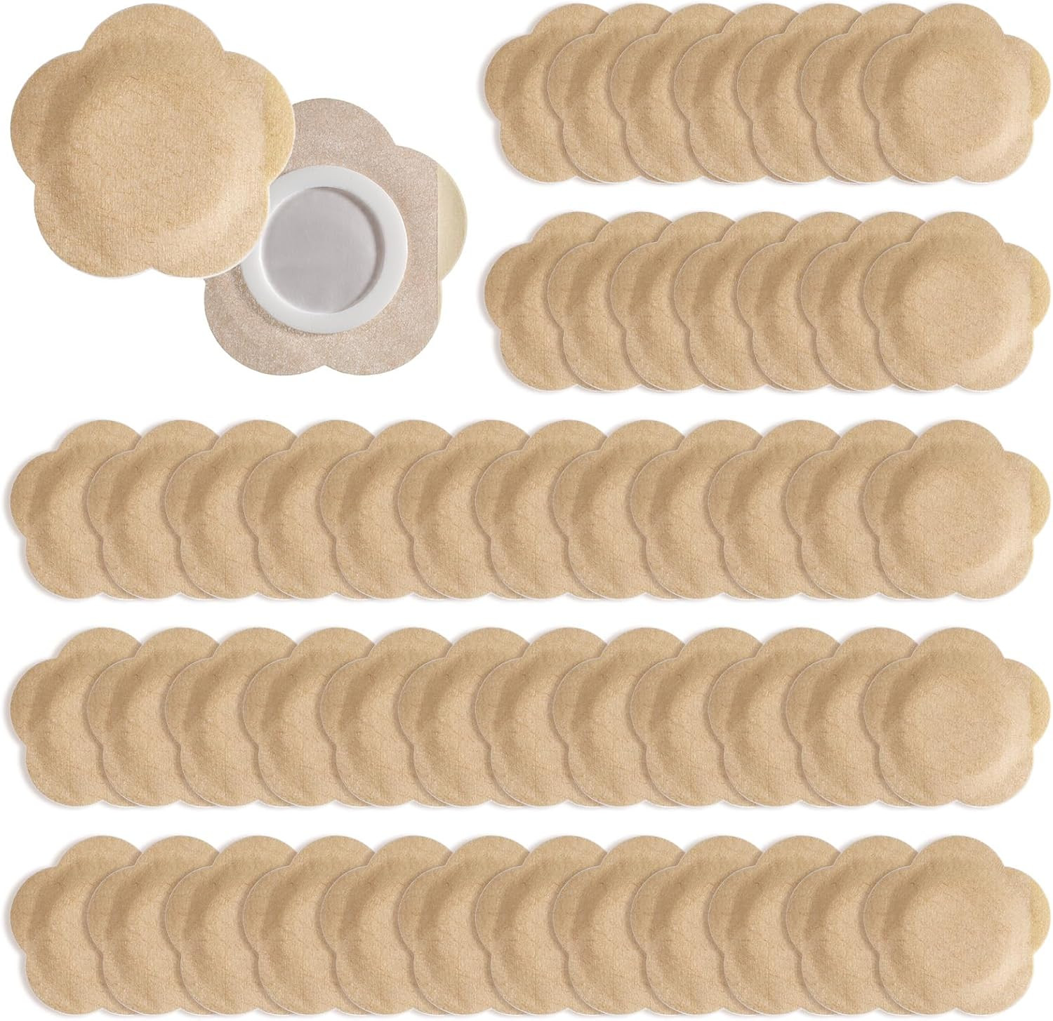 50 Pcs Castor Oil Patches Pack Wrap for Belly Button Disposable...