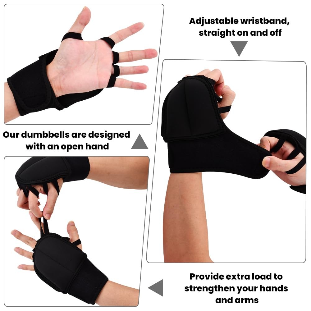 1 Pair Weighted Gloves for Tremors to Provide Hand Stability, Adjustable Weig...