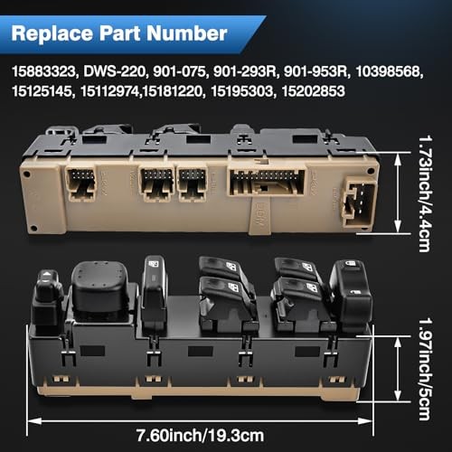 Power Window Control Switch Compatible with 2003-2007 Power Window Switch
