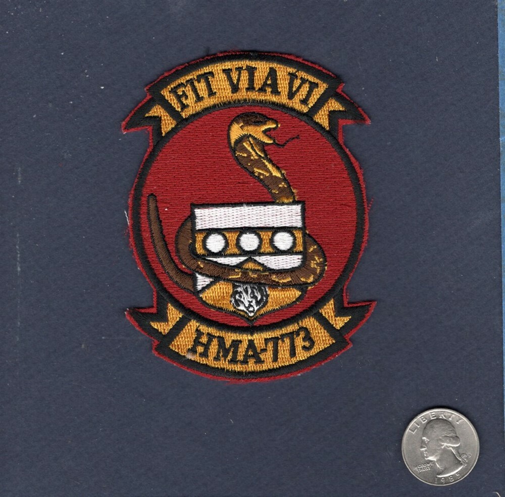 Original HMA-773 RED DOGS USMC Marine Corps Reserve Helicopter Squadron Patch