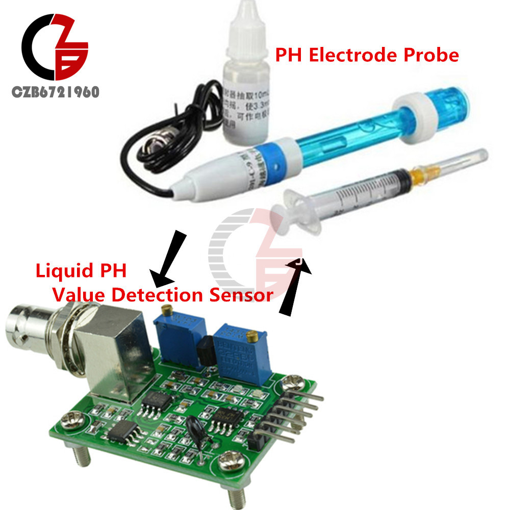BNC Electrode Probe Hydroponic PH Aquarium+Liquid PH Value Detection Sensor