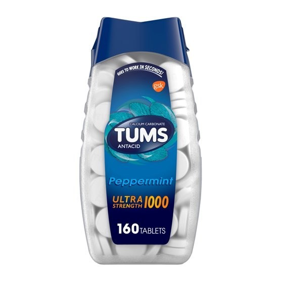 Tums Ultra Strength 1000 Peppermint Antacid Tablets, 160 Ct FREE FAST SHIPPING