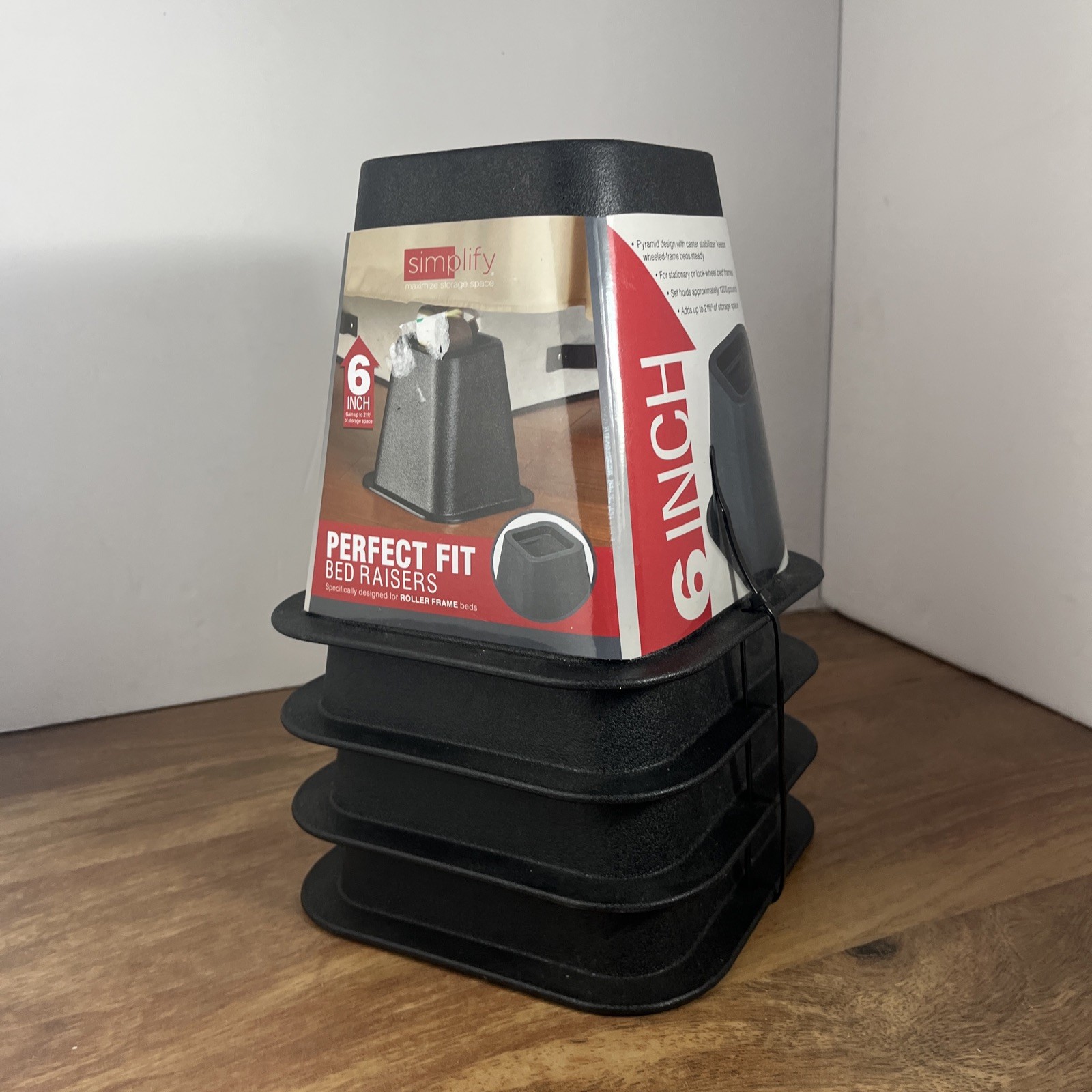 6” Perfect Fit Bed Risers 4 Pack