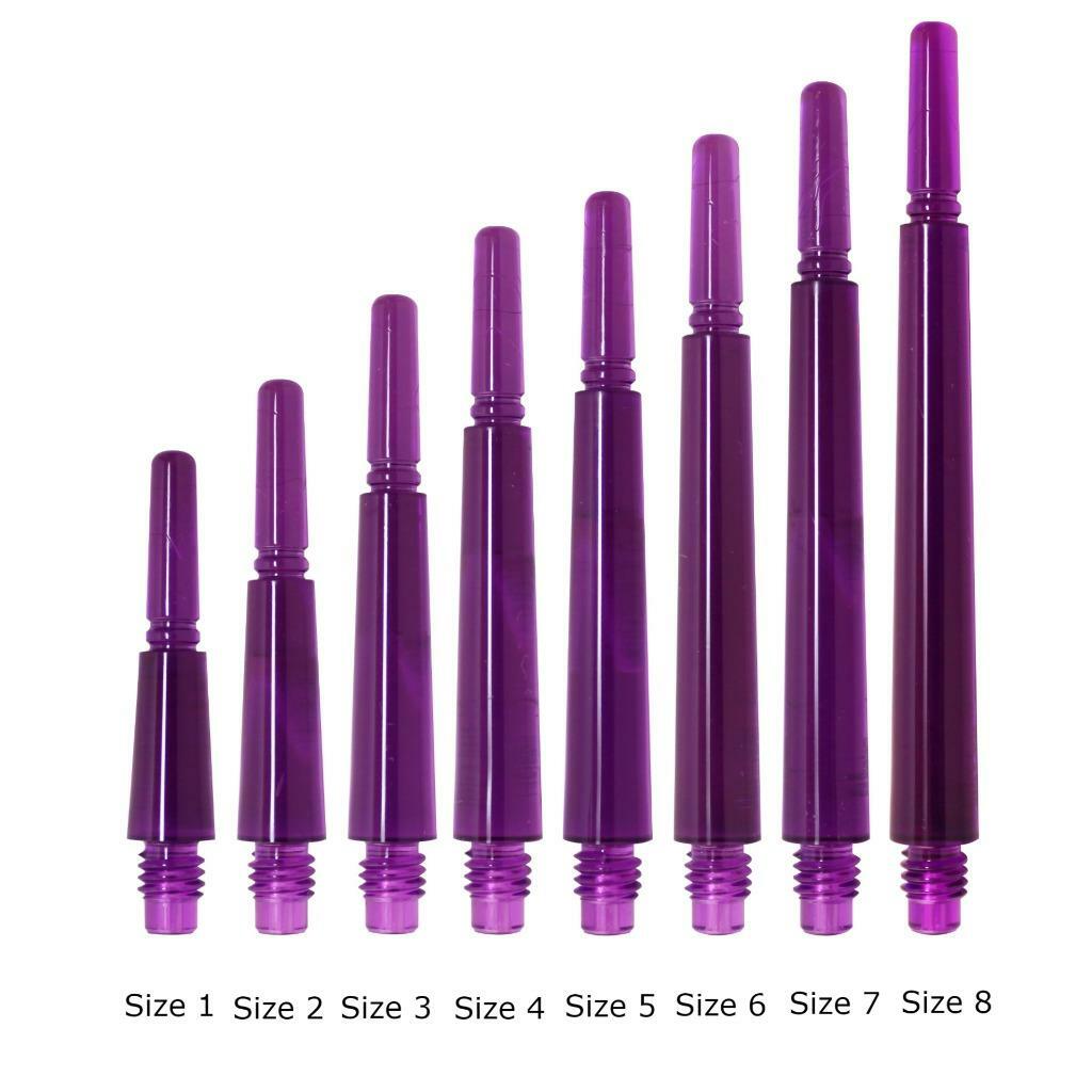 COSMO FIT SHAFT GEAR NORMAL-LOCKED DART SHAFTS - CLEAR PURPLE - SET OF 3
