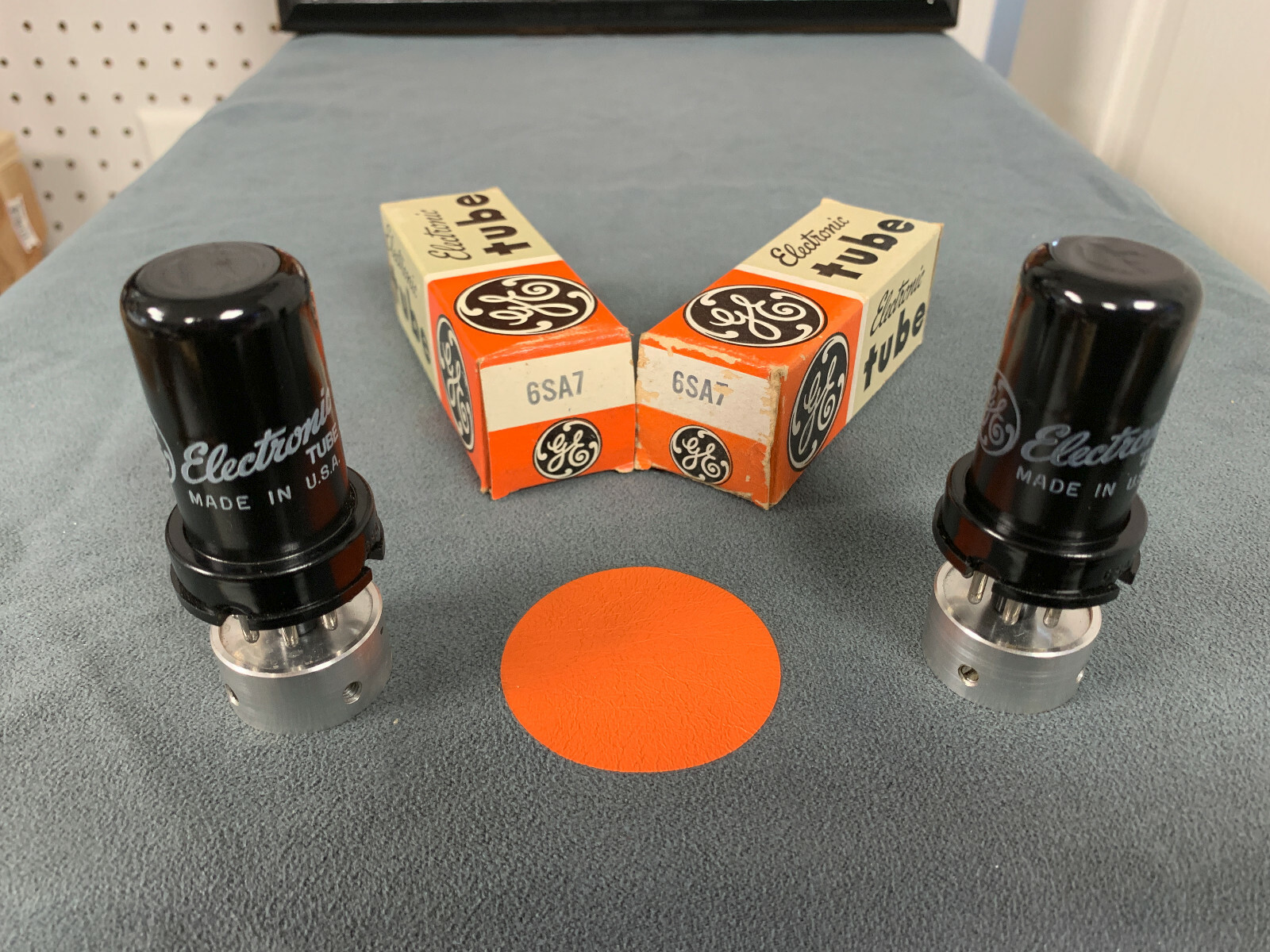 Pair of GE 6SA7 Pentagrid Converter Tubes / NOS NIB / Sencore TC162 Verified