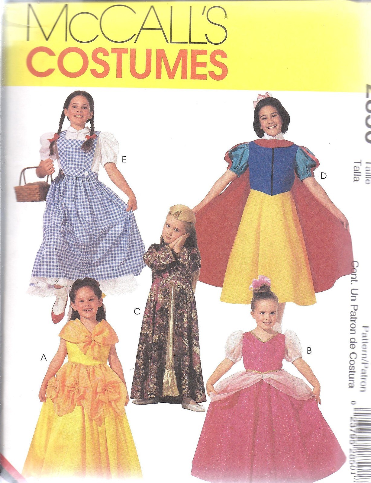 6810 2850 UNCUT McCall SEWING Pattern Girls Classic Character Costumes Halloween