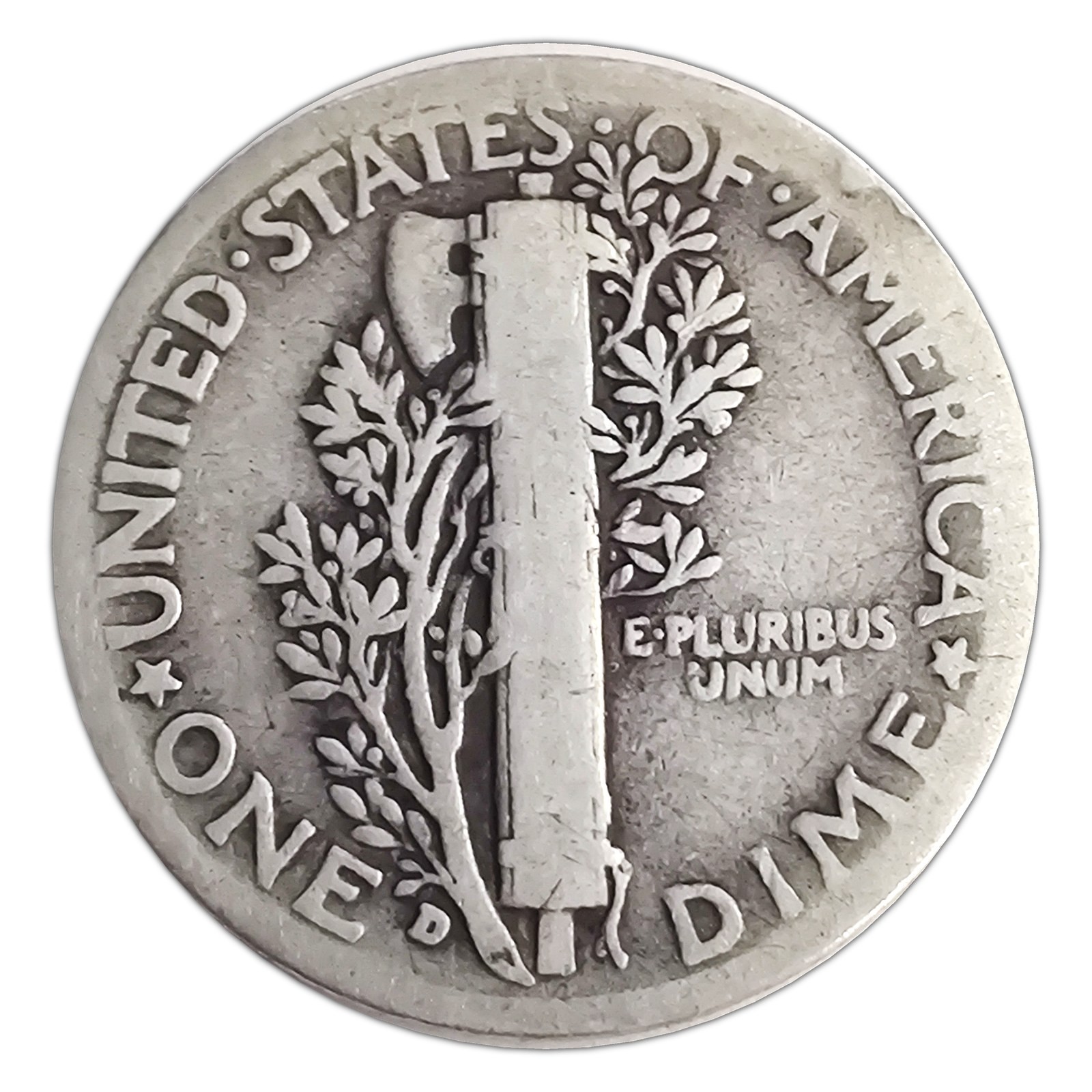 1936-D Mercury Dime AG About Good 90% Silver