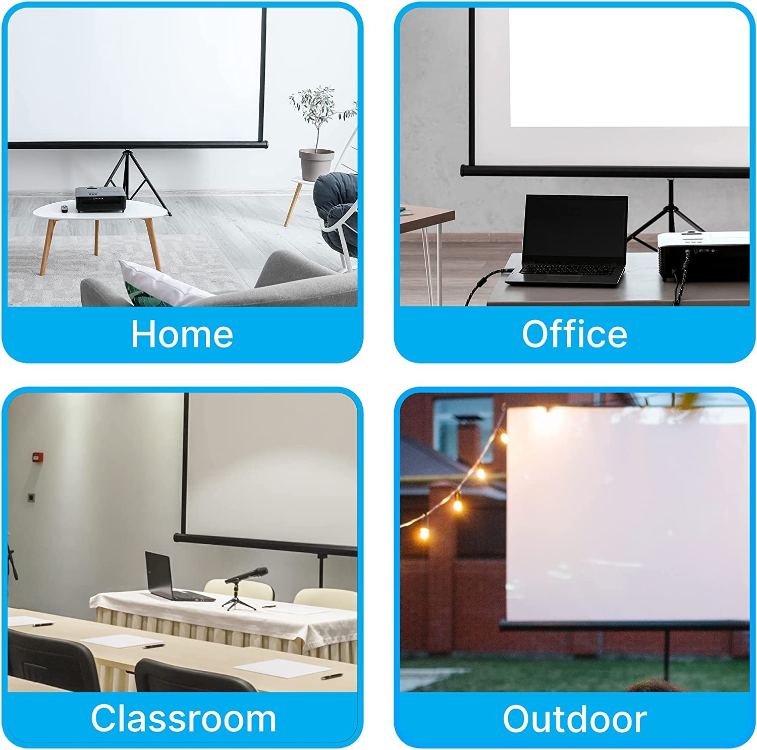PyleHome PRJTP102 Tripod Projector Screen 100"16:9