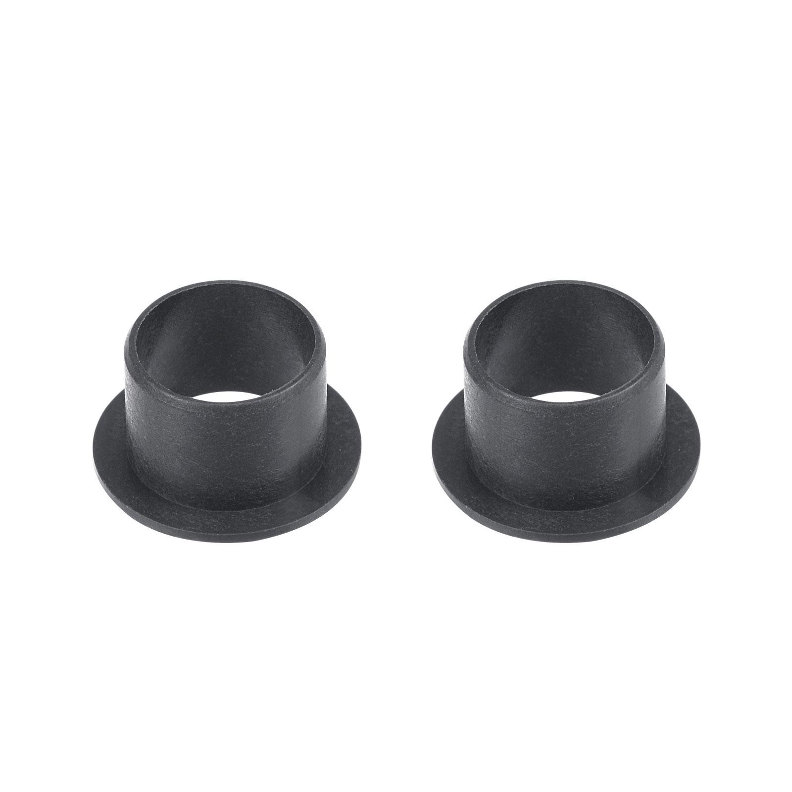 Flanged Sleeve Bearings 14mmx16mmx12mm POM Wrapped Oilless Bushings Black 2pcs