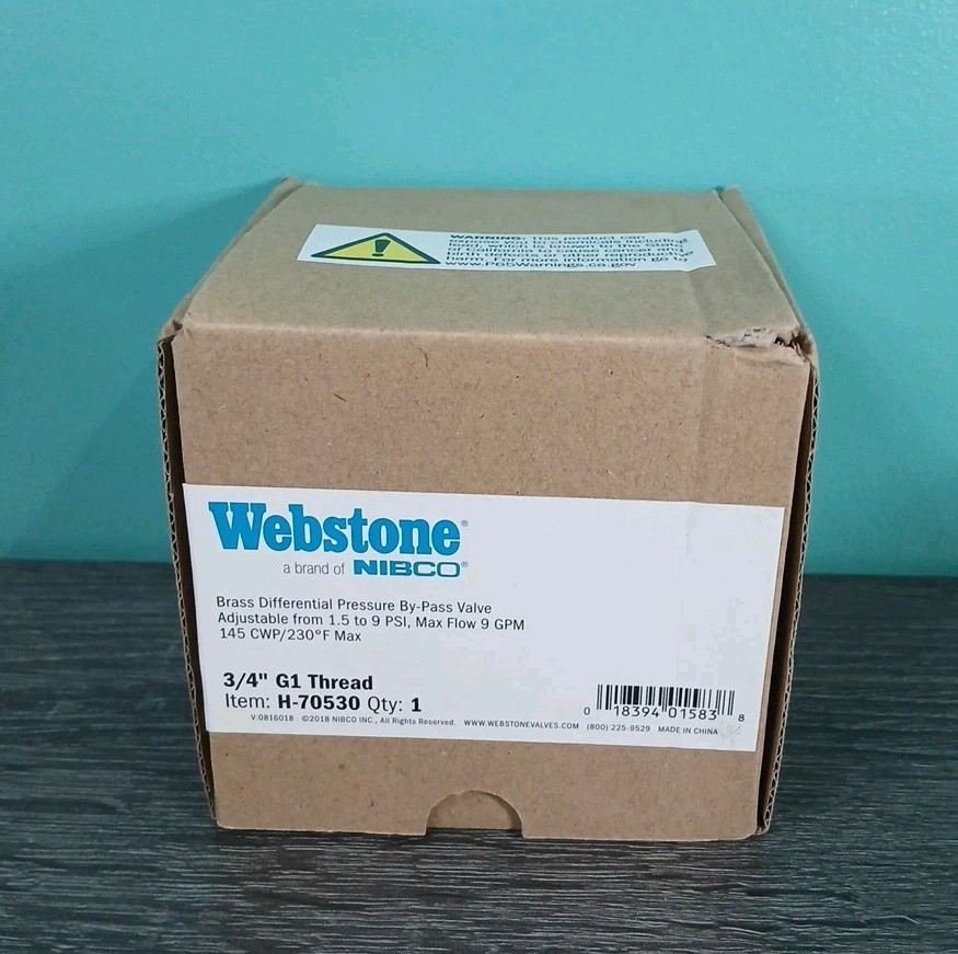 Webstone H-70530 Differential Pressure By-Pass Valve Body
