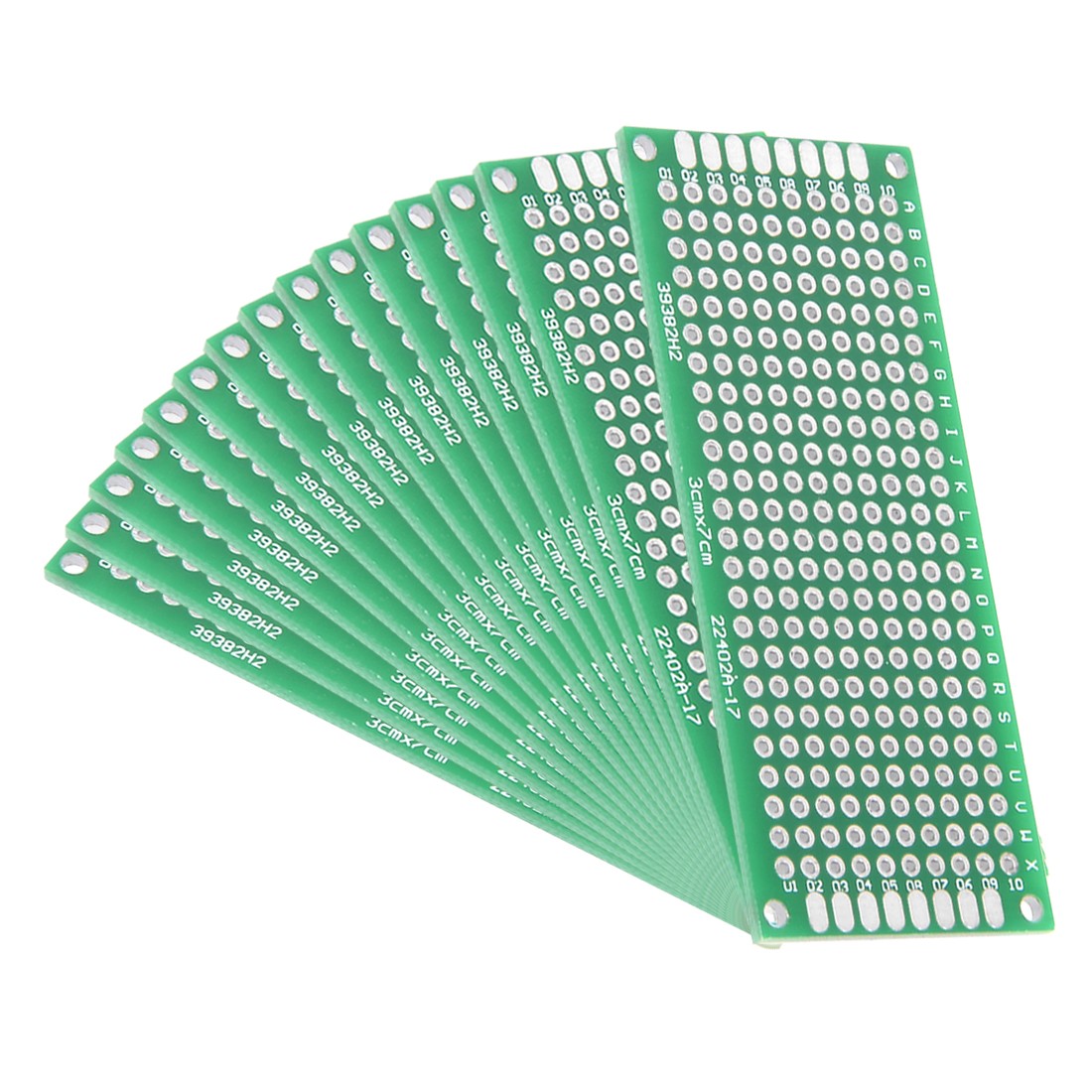 3x7cm Double Sided Universal Printed Circuit Board for DIY Soldering 15pcs