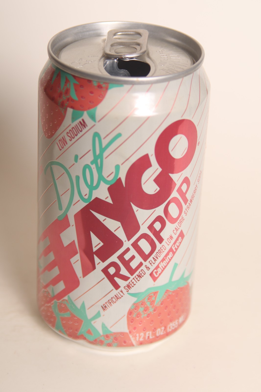 Diet Faygo Redpop soda can - 12oz