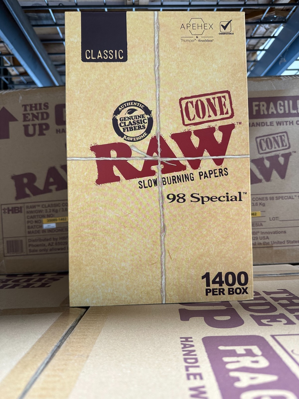 RAW Cones Classic 98 Special 1400 Count Bulk Box