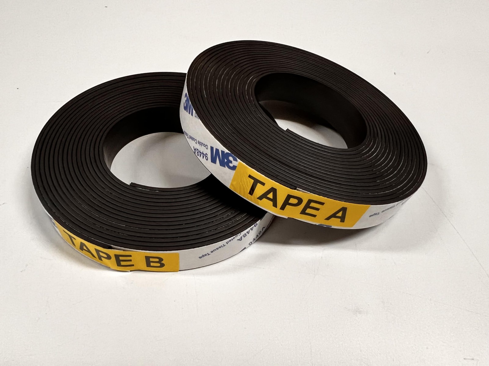 Adhesive Magnetic Tape A+B (13 ft + 13 ft), Flexible Magnetic Tape with Adhes...