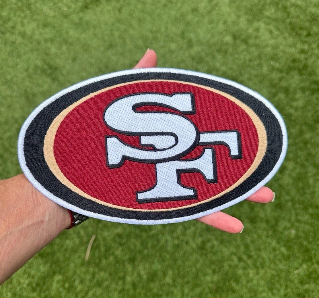 SAN FRANCISCO 49’ERS BIGGEST 8.5” X 5” Patch Iron On Embroidered USA SELLER