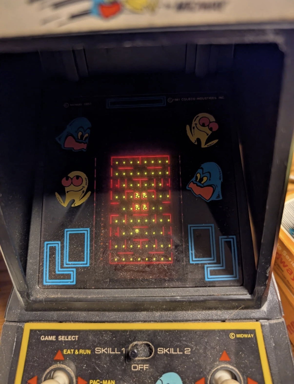 1981 Coleco Vintage Pac-Man Midway Mini Arcade Tabletop Video Game Working