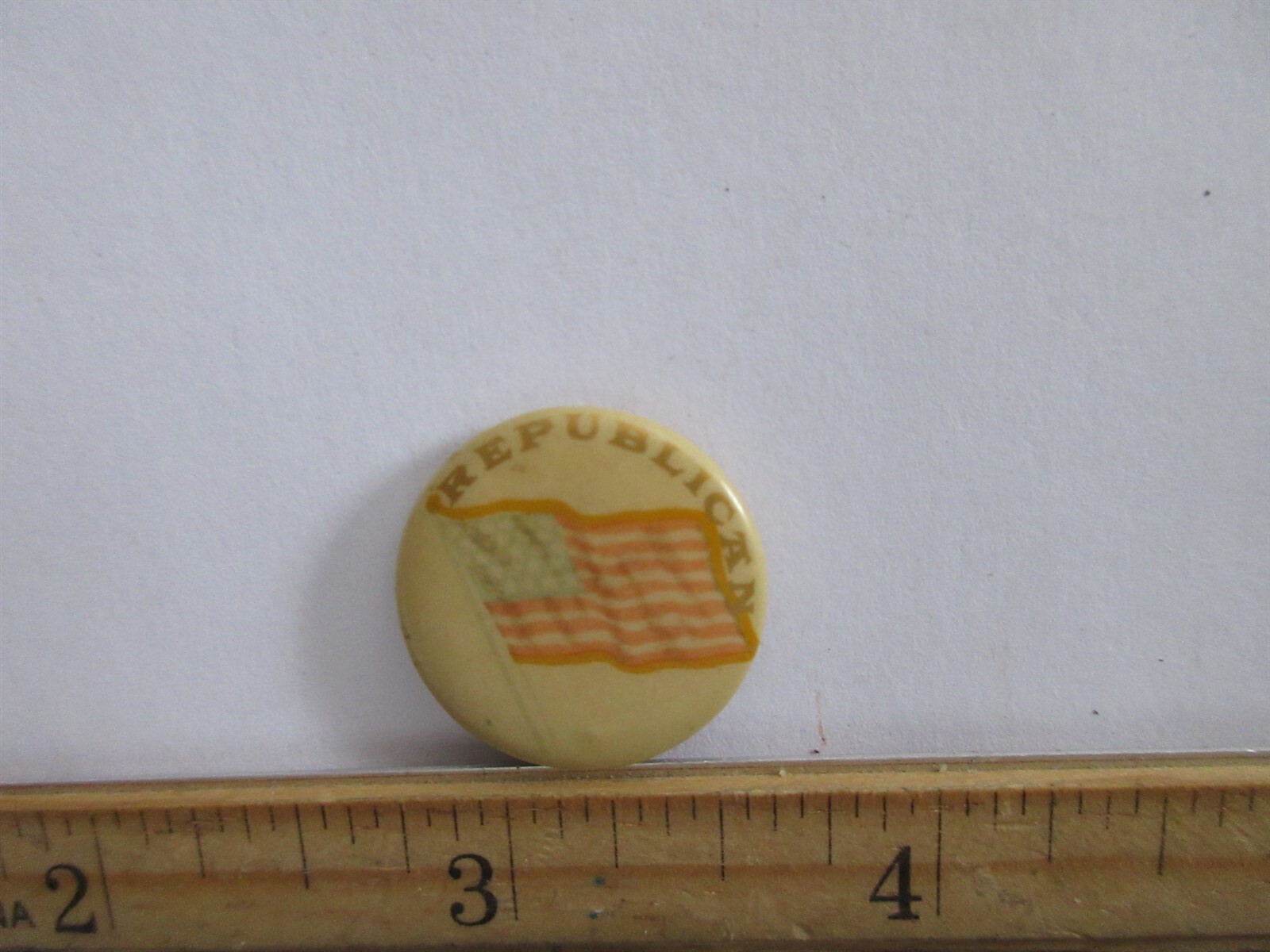vintage AMERICAN FLAG Republican pin pinback 7/8" Whitehead Hoag