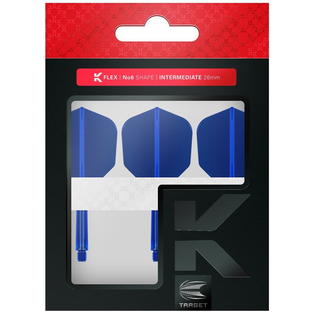BLUE MEDIUM TARGET K-FLEX 1 PIECE SHAFT AND FLIGHT NO6