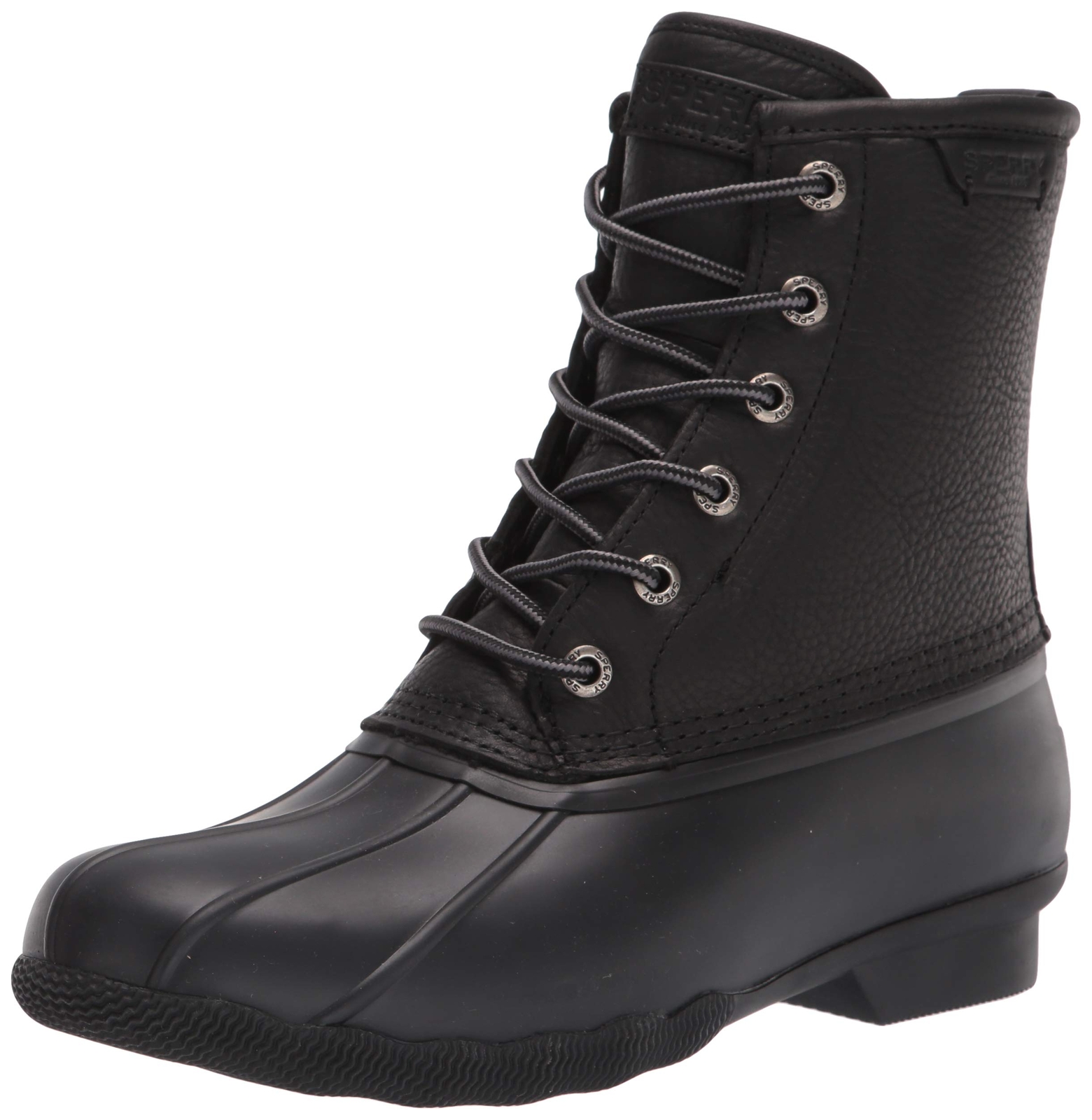 Sperry - Men's Saltwater Duck Boot, Black/Black, 7 M