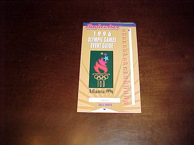 1996 Summer Olympics Budweiser Beer Event Guide Sliding Schedule