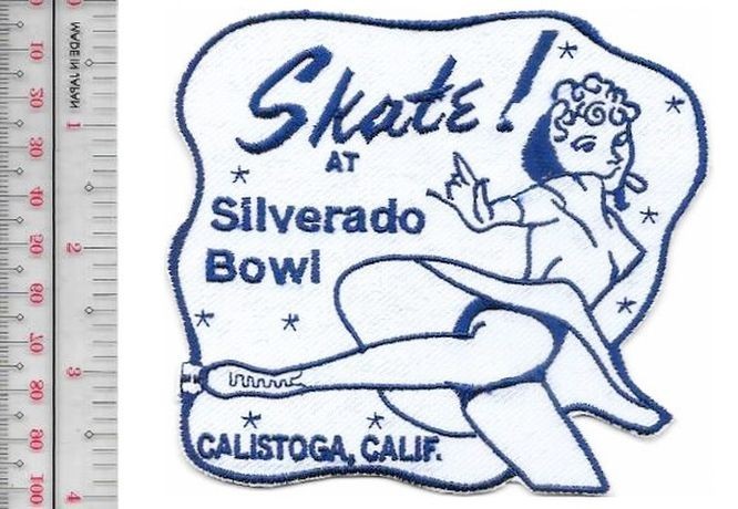 Roller Skating California Silverado Bowl Calistoga, CA Promo Patch  NO TARIFF