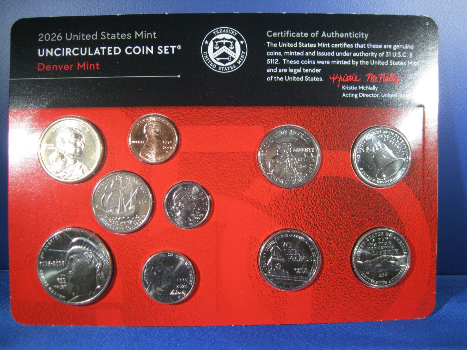 2026 P & D US MINT OFFICIAL UNC SET INCLUDING RARE ONE YEAR ONLY CENT
