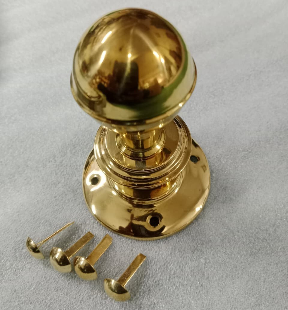 Handmade Imperial German Leather Pickelhaube Helmet Parts Brass Ball Spike Gift