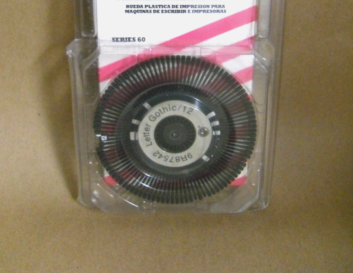 Xerox 9R87542 Gothic 12 Memorywriter Plastic Printwheel For Typewriter /Printer