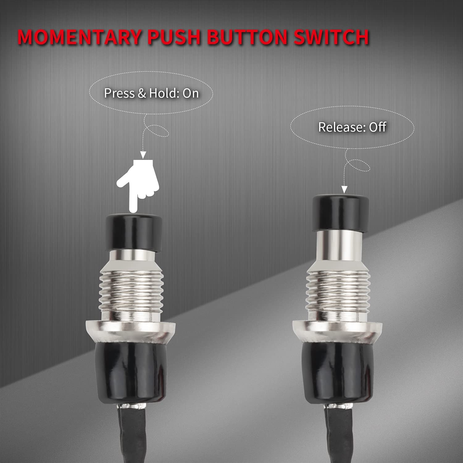 Mini Momentary Push Button Switch 1A 250VAC Small Pushbutton Switch Normal Op...