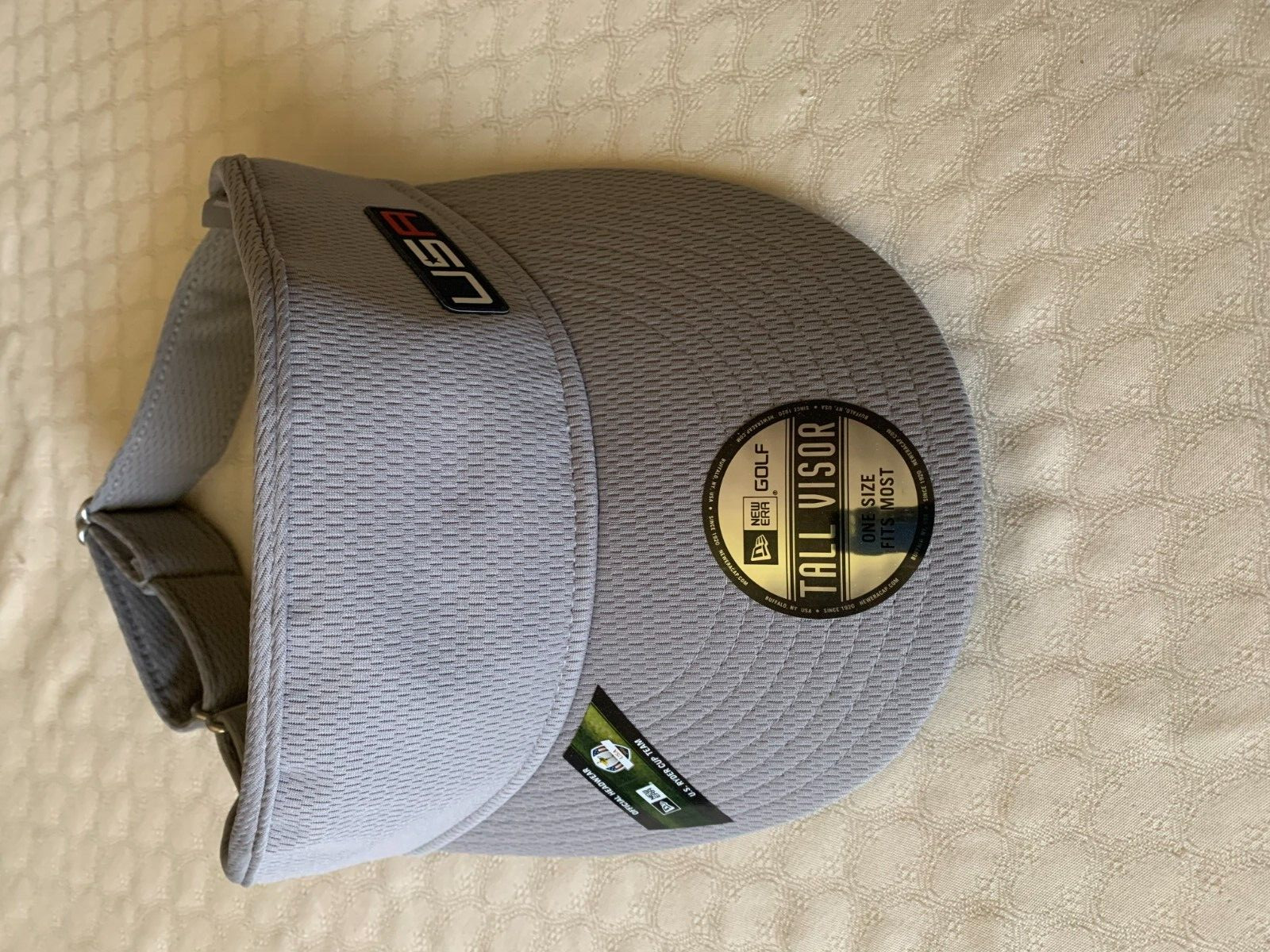New U.S. RYDER CUP TEAM Golf Gray Tall Sun Visors Adjustable USA Logo B