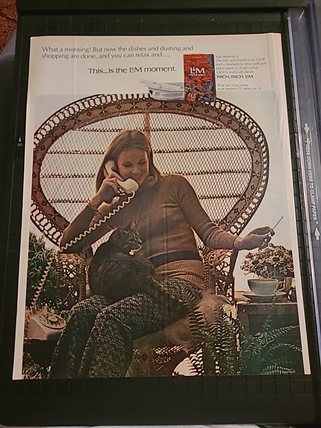 L&M Cigarettes Print Ad Advertisement 1971 10x13