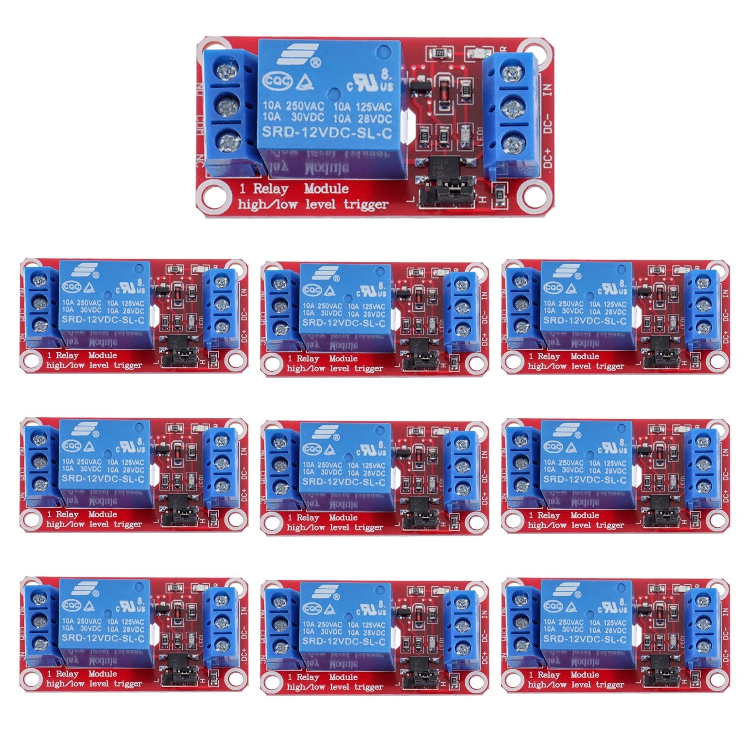 1-Channel 12V Relay Module with optocoupler Isolation Supports high and Low L...