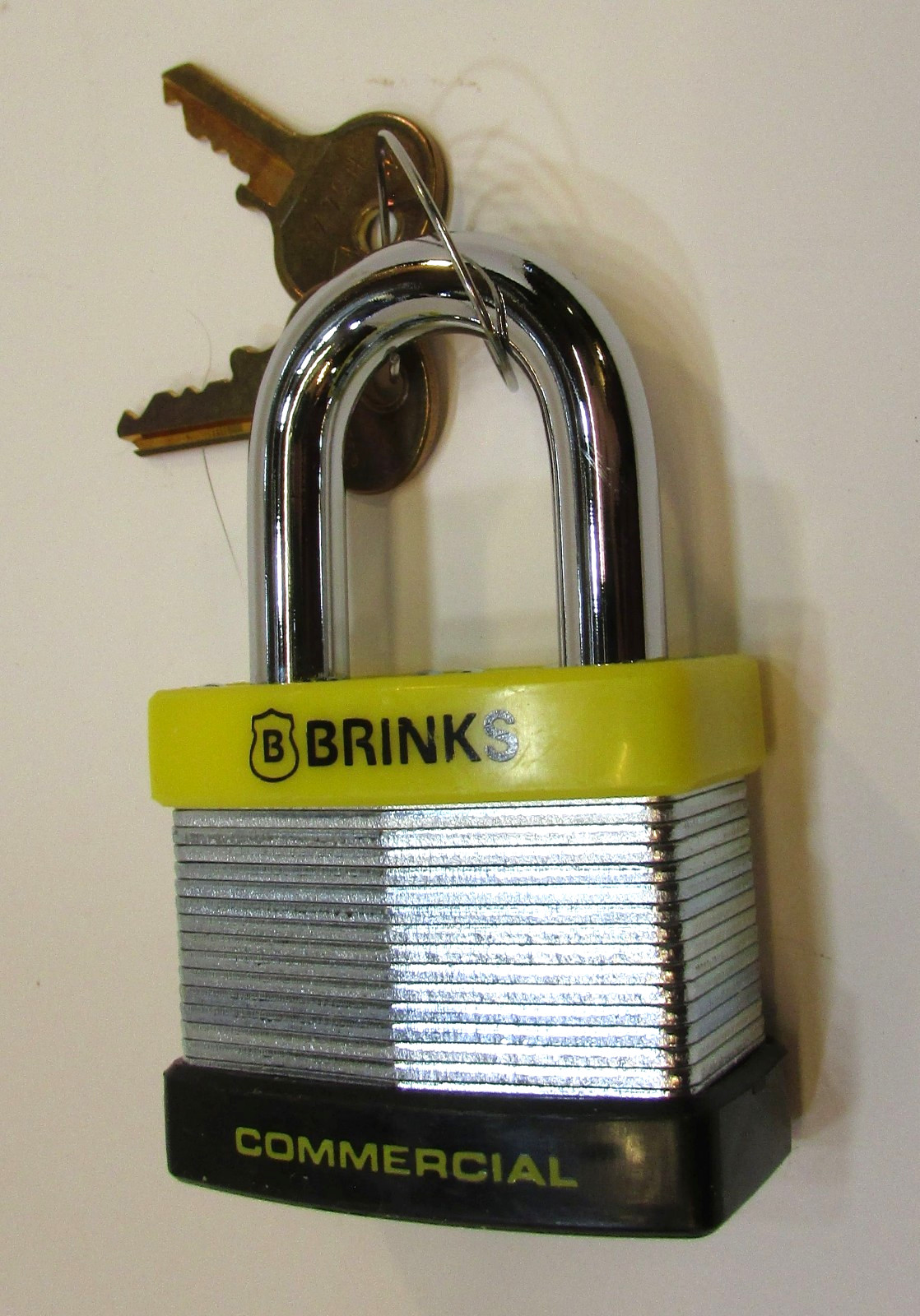 New 2.5x3.5" Brinks Commercial Padlock Boron Steel Shackle Promax Security Lock