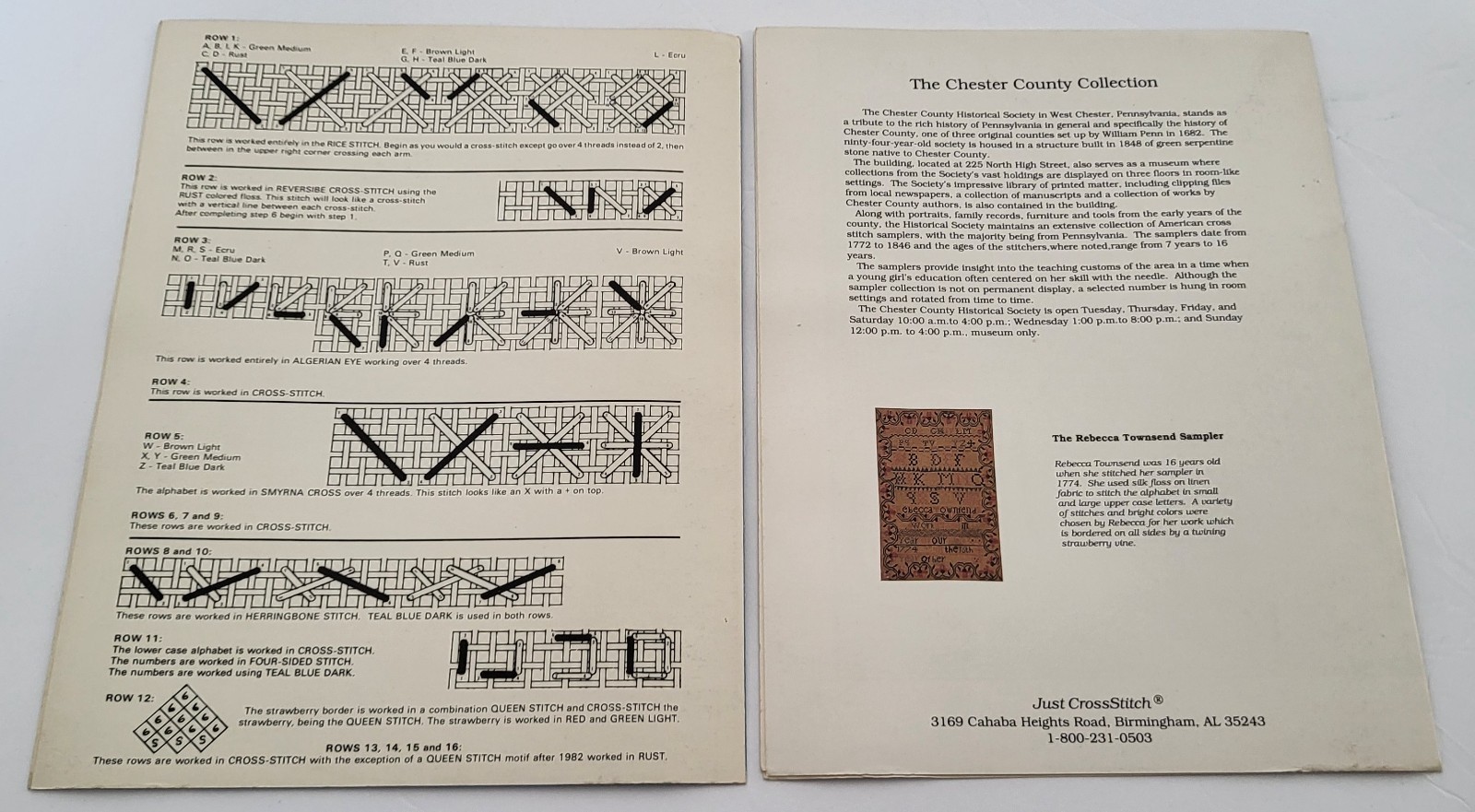 PR EARLY AMERICAN SCHOOLGIRL TEACHING SAMPLER NEEDLEWORK PATTERNS 1980s EXC