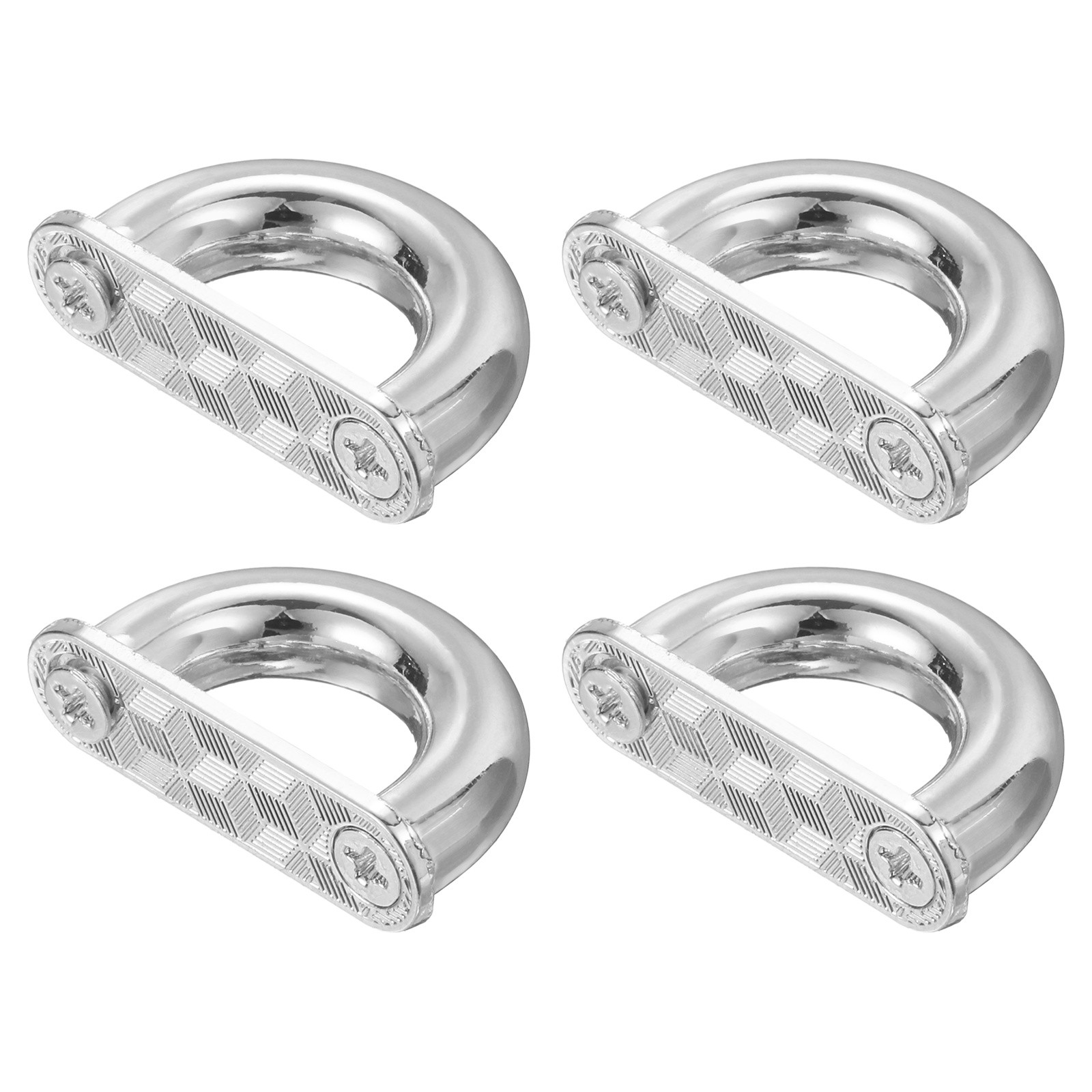 4-Pack Arch Bridge Buckle, Metal D-Ring Connector Buckles for Bag[Silver Tone]