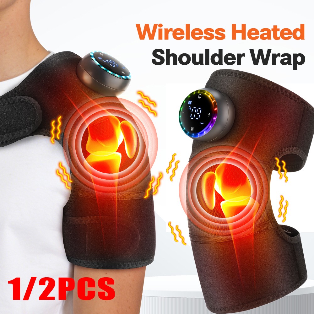 3in1 Electric Knee Massager with Heat Vibration Joint Brace Shoulder Pain Relief