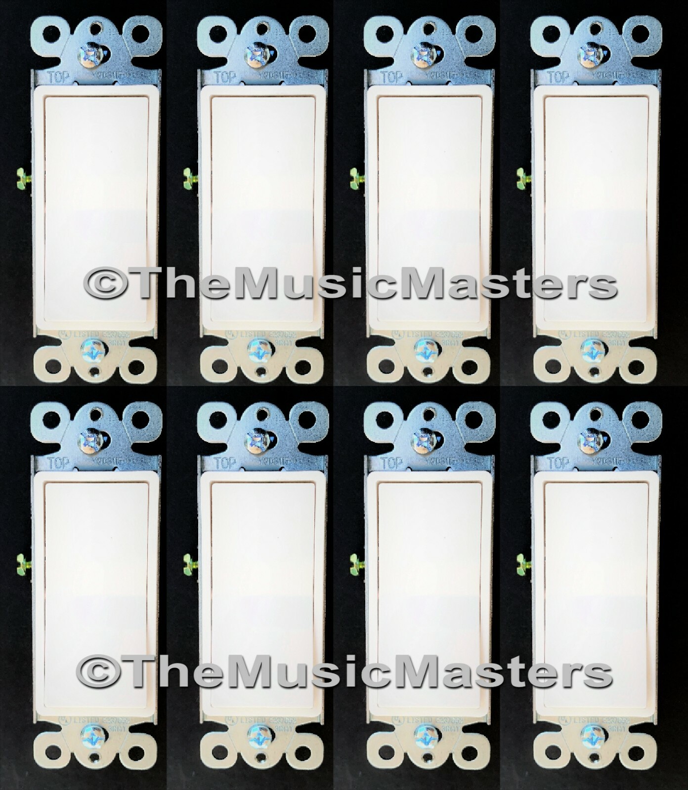 8X White Electric On/Off Decora Rocker WALL LIGHT SWITCH Residential Replacement