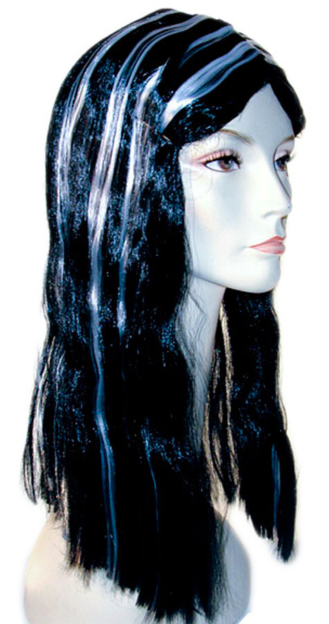 Vampira Long Bargain Black White - Lacey Wigs
