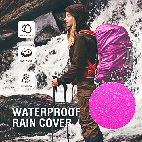 Backpack Rain Cover for (10-95L),Waterproof Backpack Cover with Reflective