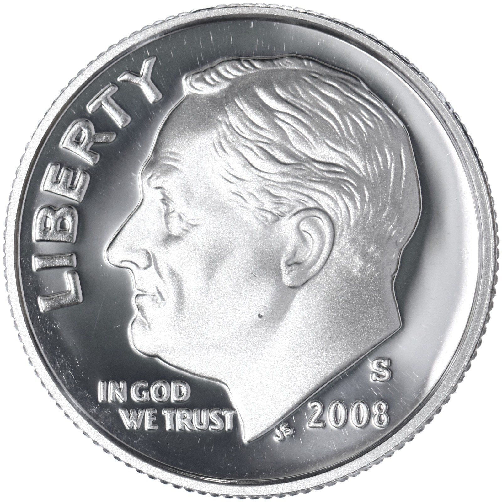 2008 S Roosevelt Dime Gem DCam Proof 90% Silver