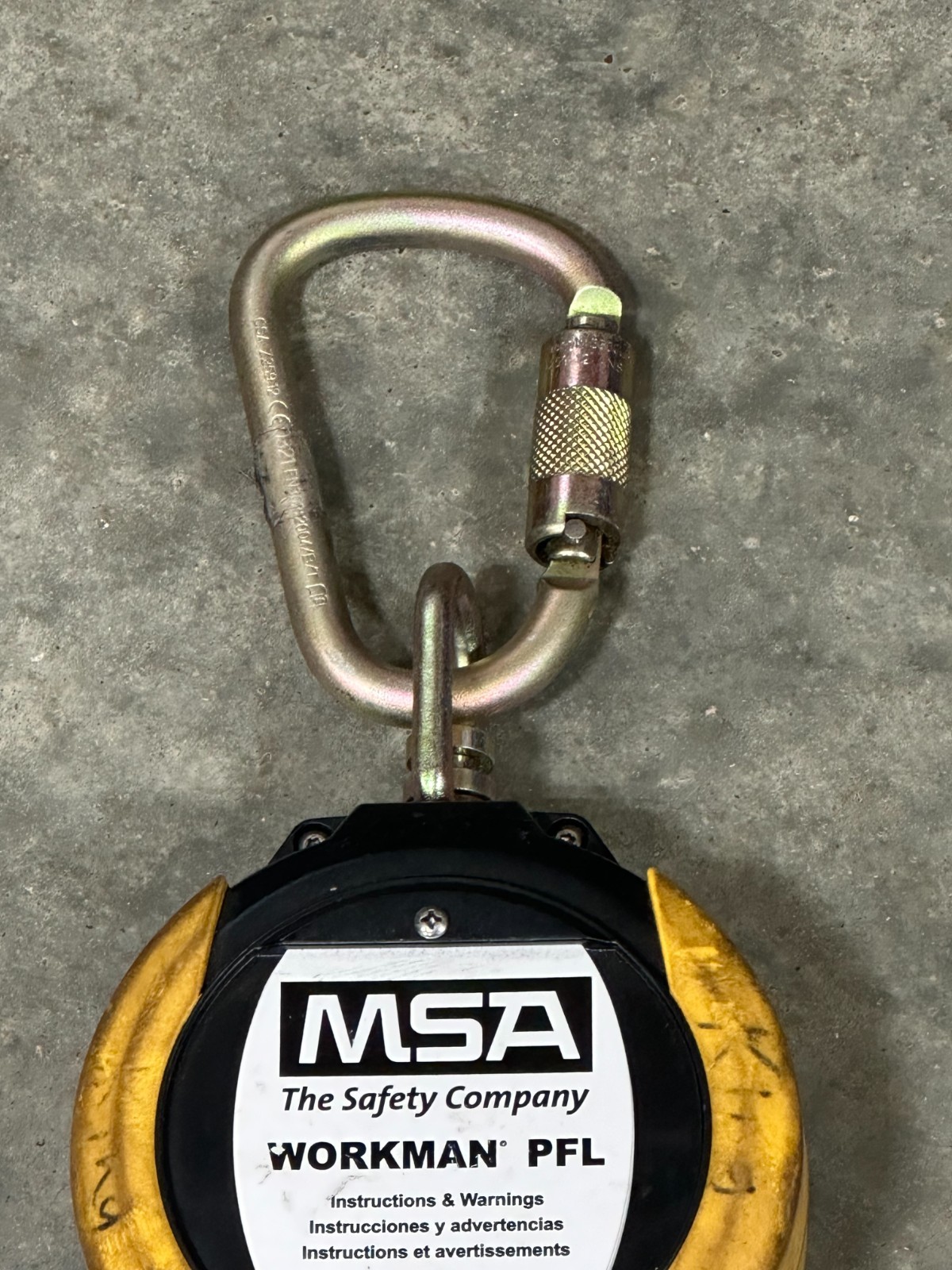 MSA Workman PFL 10093354 Web Personal Fall Limiter 12' Line Length