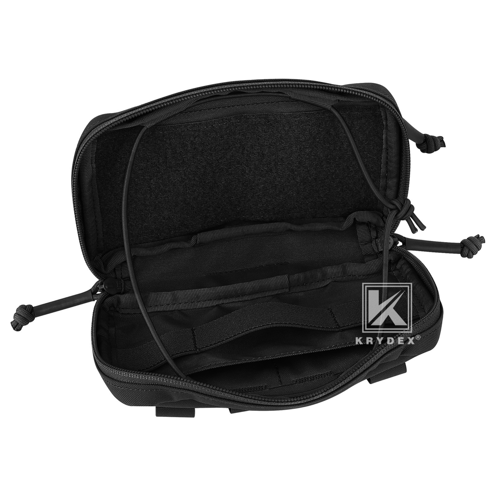 KRYDEX Tactical Modular Utility GP Pouch MOLLE Back Front Pocket Panel Small BK