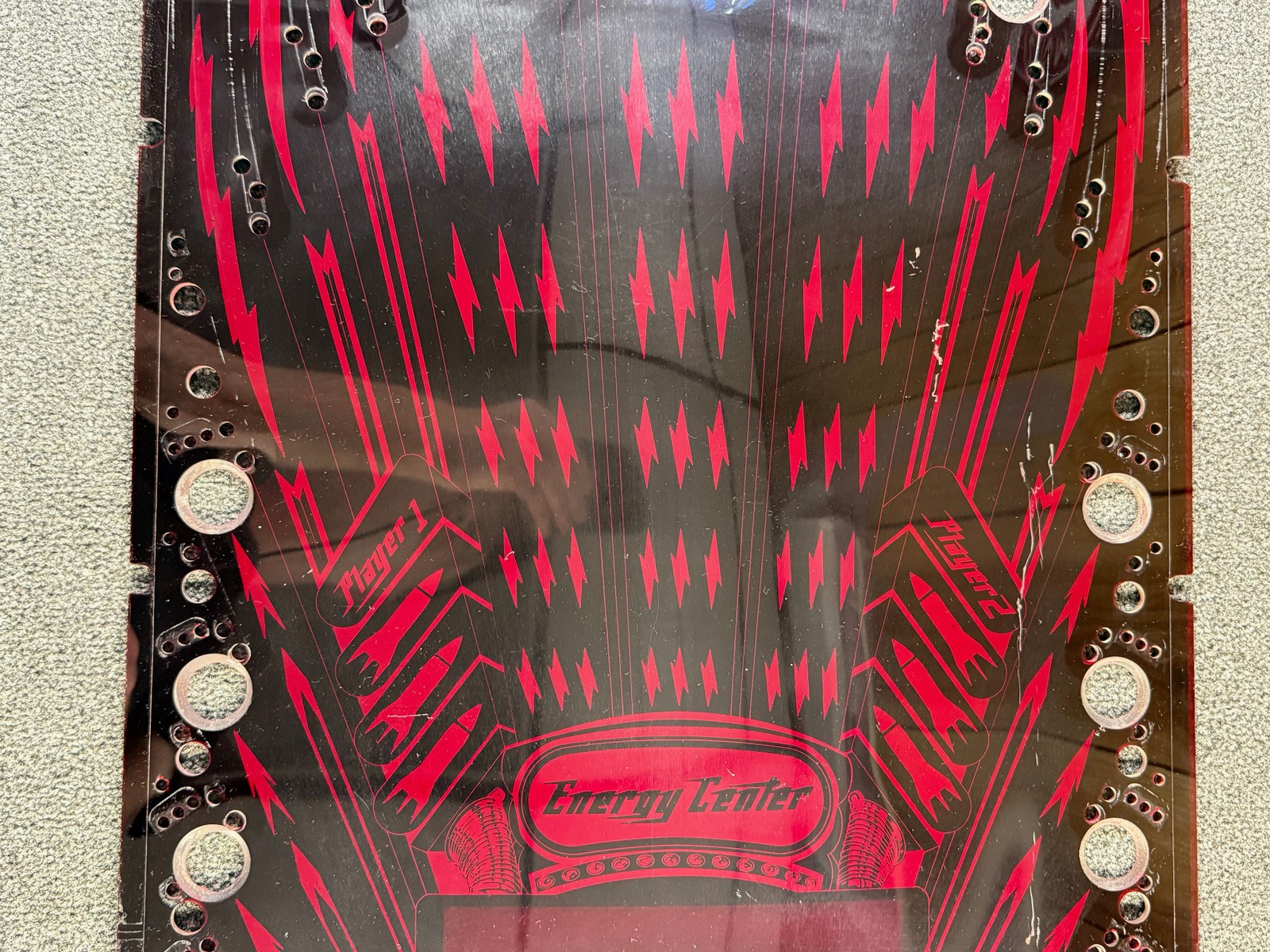 Williams Hyperball Pinball Machine Arcade Gun Shooting Game Playfield ORIGINAL