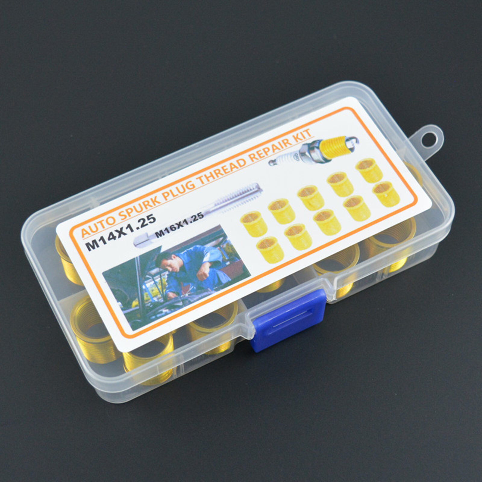 11PCS/Box Universal Spark Plug Thread Repair Tools Kit with M14x1.25 Inserts