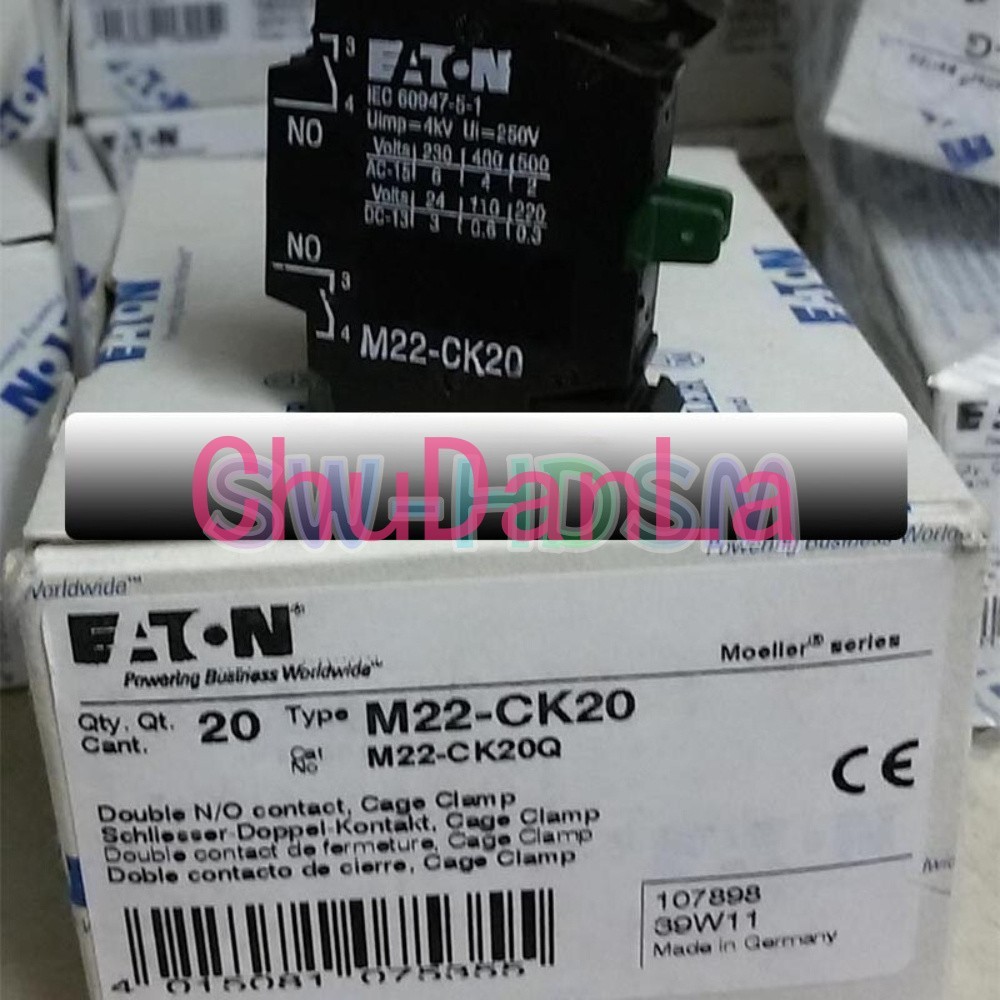 20PCS/Box New for Eaton Moeller M22-CK20 Contactor Block 2NO